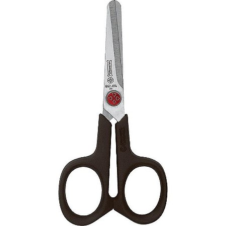 Tesoura Escolar Bolso Ponto Vermelho 11cm