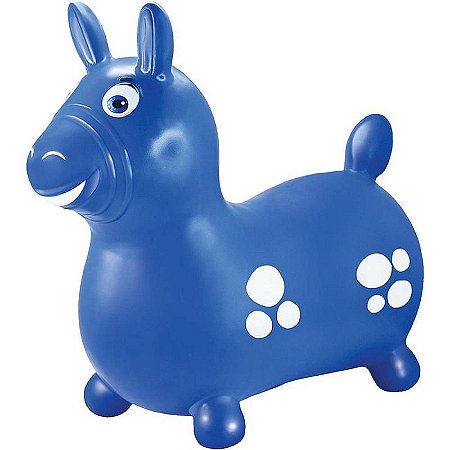 Cavalinho Infantil Vinil Azul 52x51cm