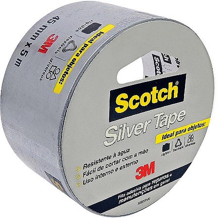 Fita De Alta Resistência Silver Tape 3m Scotch 3939 - 45mm X 5m