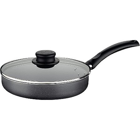 Panela Frigideira Reta Turim Com Tampa Tramontina 22cm