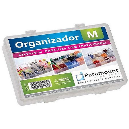 Organizador Box M 23x14x4 Cristal