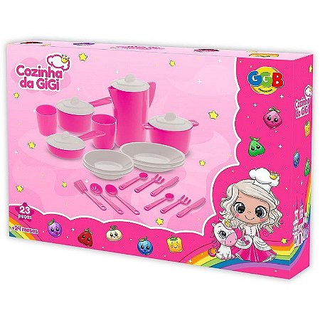 Brincando De Casinha - Cozinha Da Gigi Com 19 Acessórios
