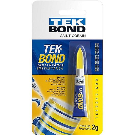 Cola De Alta Resistência Tekbond 2g Blister Com 24 Unidades