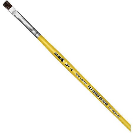 Pincel Escolar Chato 267 Nº 00 Amarelo