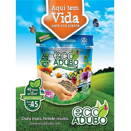 Kit 6 Ecoadubo Fertilizante Orgânico Granulado (750g) - O Segredo Para Um Jardim Vibrante E Saudável (5617)