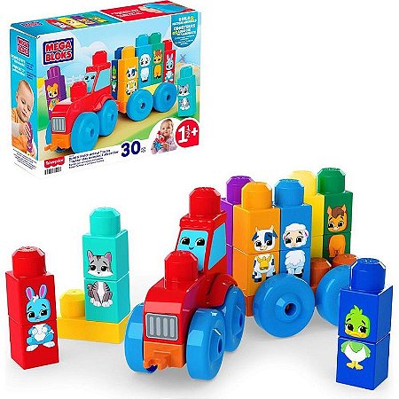 Mega Bloks Trator De Animais 30pcs