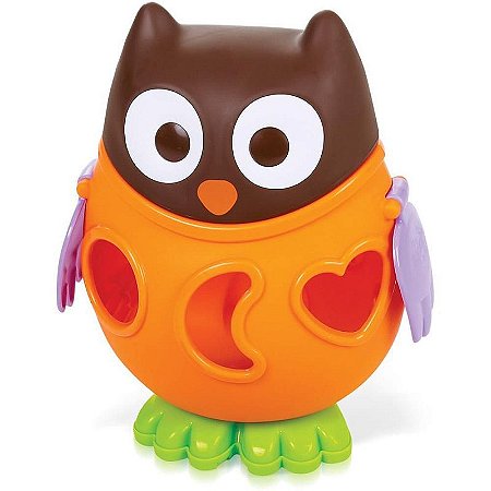 Brinquedo Educativo Corujinha Com Cubos Didáticos Coloridos