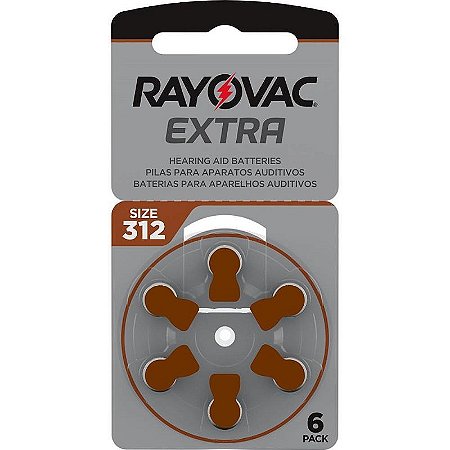 Pilha Bateria Aparelho Auditivo Tam312 Rayovac Blister Com 6