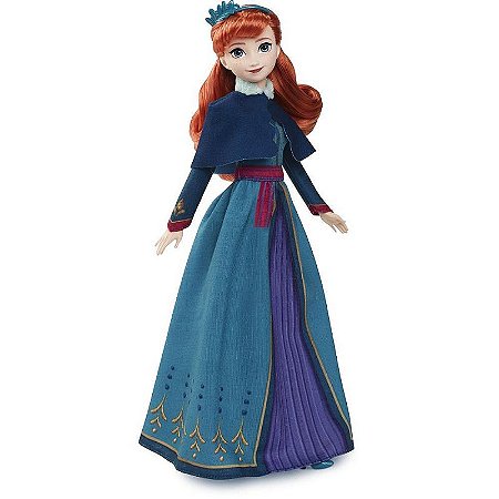 Boneca Disney Frozen Anna Festival De Inverno Com Vestido E Capa