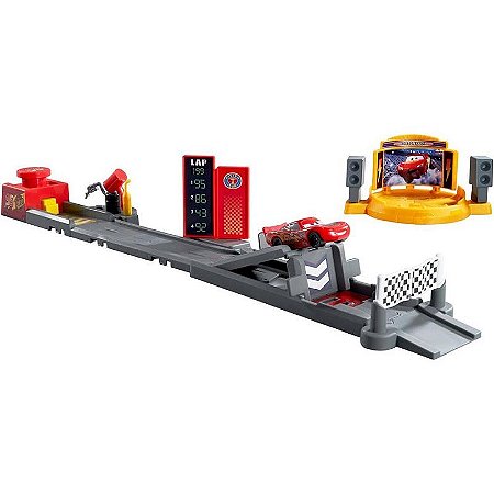 Carrinho Cars Playset Copa Pistão Com Relâmpago Mcqueen – Pista E Acessórios