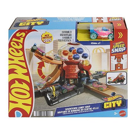 Hot Wheels Pista City Downtown Loja De Doces Com Carro 1:64