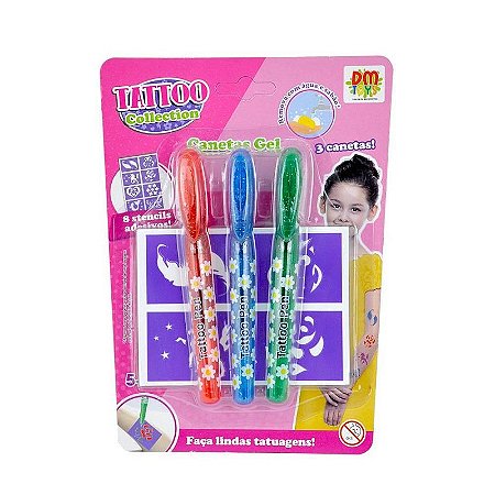 Tatuagens Tattoo Collection C/caneta 11pc Kit