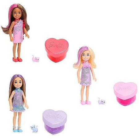 Boneca Barbie Reveal Party Unboxed Chelsea Série 2 Com Surpresas