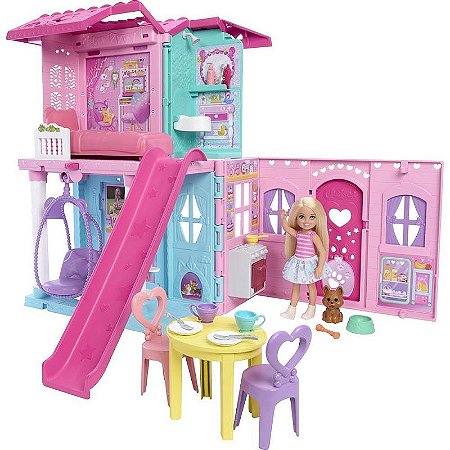 Barbie Family Casa Da Chelsea Transformável Com Acessórios E Boneca