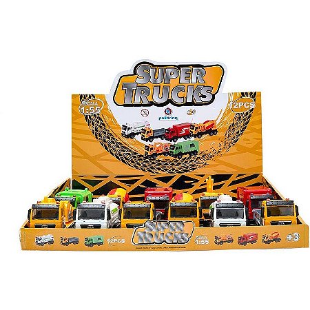Caminhão Coleção Profissões Super Truck – Display Com 12 Unidades
