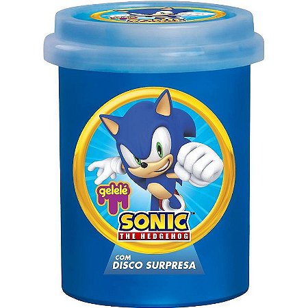 Slime Gelele Pote Sonic 152g Com Disco Colecionável Caixa Com 24 1