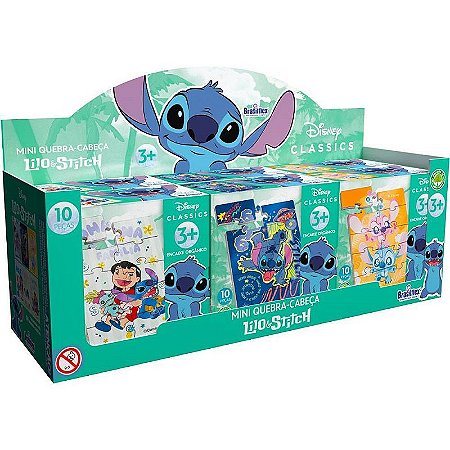 Quebra-cabeça De Madeira Stitch Mini 10 Peças Display Com 6 Unidades