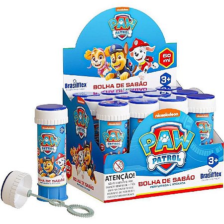 Bolha De Sabão Patrulha Canina 60ml Com Jogo Labirinto - Caixa Com 12 Unidades