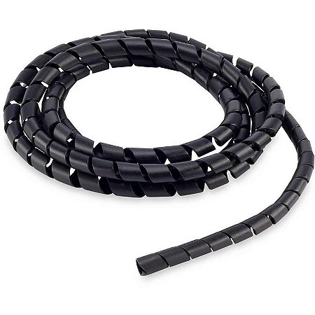 Organizador De Cabos Espiral 12mm X 1,1mm 3 Metros Preto