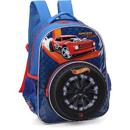Mochila Infantil Hot Wheels G Azul