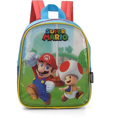 Mochila Infantil Super Mario Bros Petit P Azul