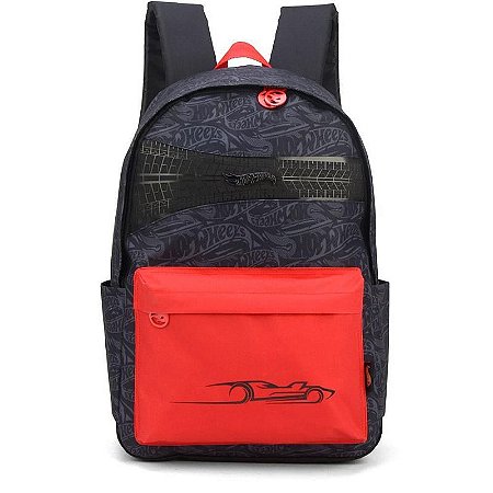 Mochila Hot Wheels Grande - Preto