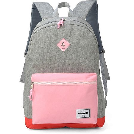 Mochila Up4you Blah Gd Rs - Poliéster, 46x32x16 Cm
