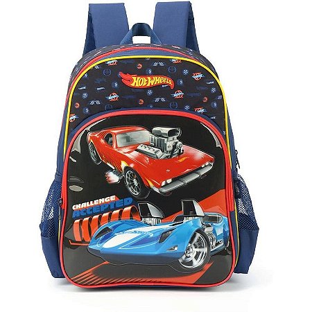 Mochila Infantil Hot Wheels Grande Azul