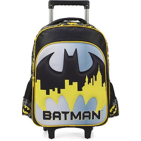 Mochila Infantil Com Rodinhas Batman Grande - Am