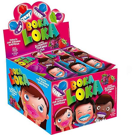 Doce Pirulito Boka Loca  Display Com 30