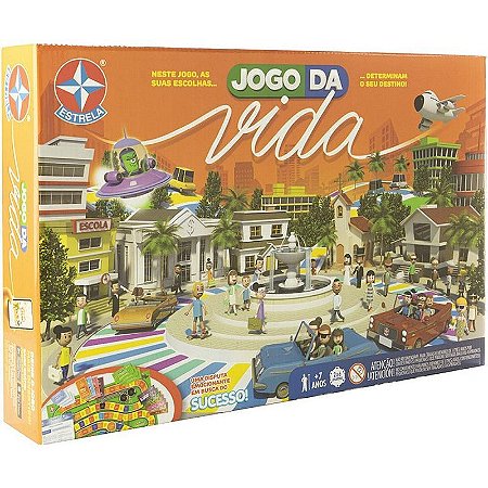 Jogo De Tabuleiro Jogo Da Vida - A Partir De 8 Anos
