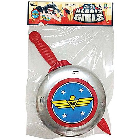 Fantasia Acessório Escudo Heróis Girl 42cm