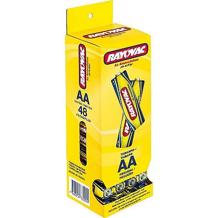Pilha Zinco Pequena Aa – 12 Pacotes Com 4 Unidades (tubo Com 48 Pilhas)