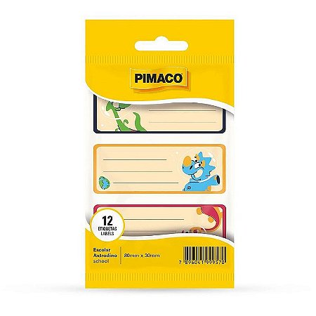 Etiqueta Escolar Astrodino 80x30mm 4fls Ct.c/03