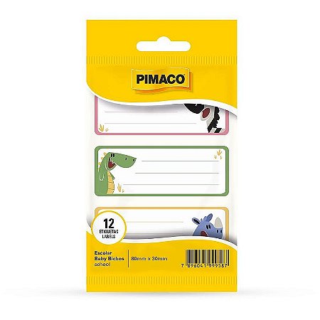 Etiqueta Escolar Baby Bichos  80x30mm 4fls Ct.c/03