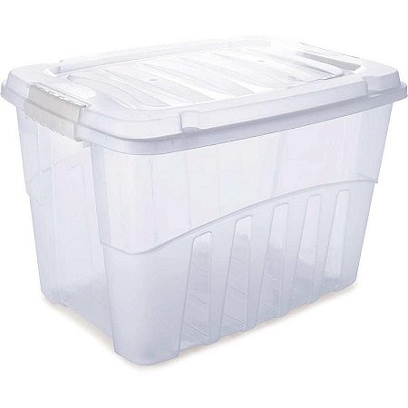 Caixa Plástica Multiuso Gran Box Alta Incolor 29l