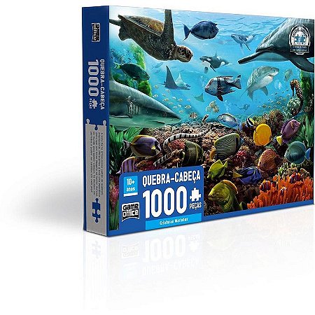 Quebra-cabeça Cartonado Criaturas Marinhas 1000 Peças