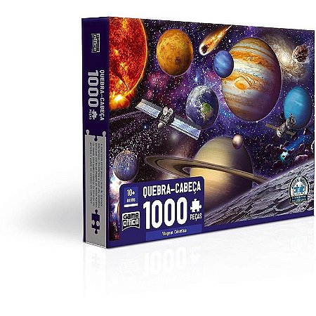 Quebra-cabeça Cartonado Viagem Cosmica 1000 Peças