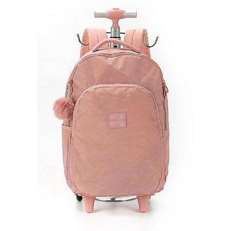 Mochila Com Rodinha Up4you Crinkle G Nude