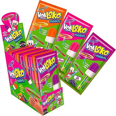 Doce Dip Loko Voa Neon - Pacote Com 30