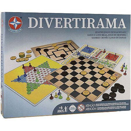 Jogo De Tabuleiro Divertirama 4x1