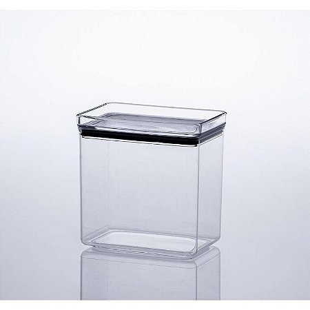 Pote Acrílico Hermetic 1300ml Lumini Retangular