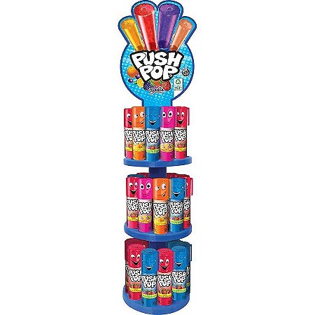 Doce Push Pop Tradicional Torre - Caixa Com 30 Unidades