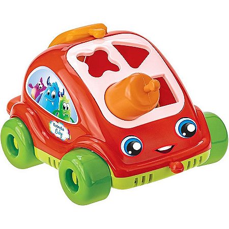 Brinquedo Para Bebê Carrinho Encaixe As Formas Com Celular