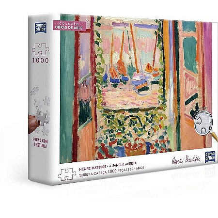 Quebra-cabeça Cartonado Matisse 1000 Peças Janela Aberta