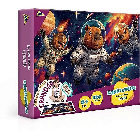 Quebra-cabeça Cartonado Capivara Grandão 120 Peças