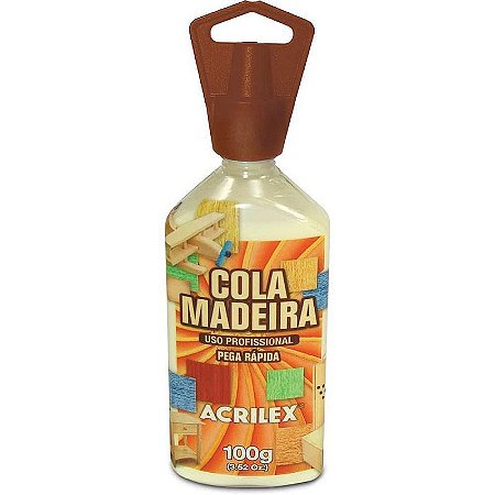 Cola Para Madeira Acrilex 100g - Pacote Com 3 Unidades