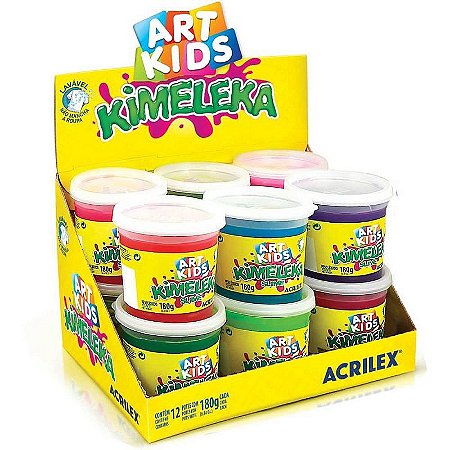 Slime Kimeleka Cores Sortidas 180g - Caixa Com 12