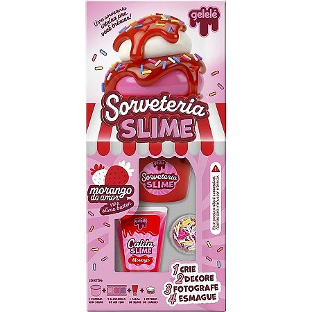 Slime Gelele Sorveteria Morango Do A Kit