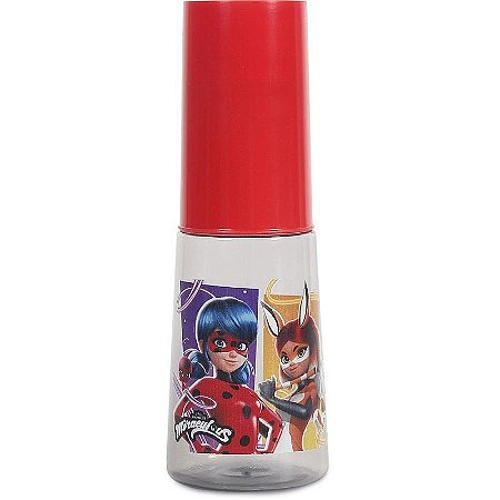 Garrafa Plástica Miraculous C/copo 420ml